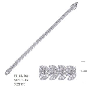 SB21370, Ladies' Moissanite Ring, S925, Rhodium Plated, White, 17.46g