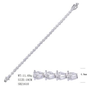 SB21610, Ladies' Moissanite Ring, S925, Rhodium Plated, White, 12.34g