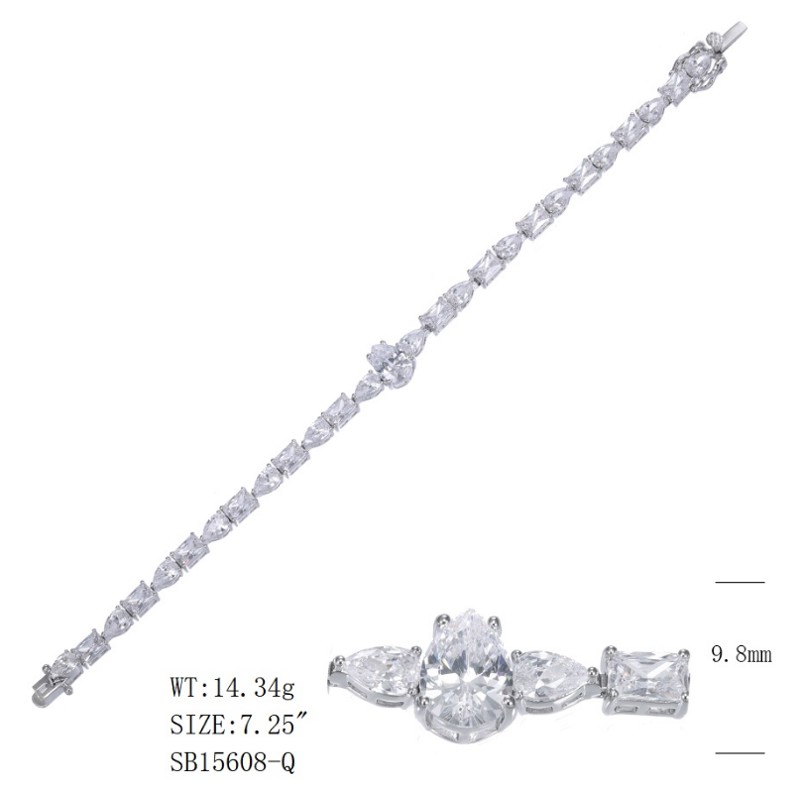 SB15608, Ladies' Moissanite Ring, S925, Rhodium Plated, White, 13.19g