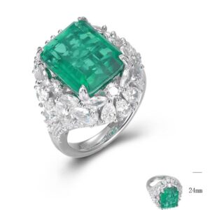 GR00998, Ladies' Moissanite Ring, S925, Rhodium Plated, White, 12.51g