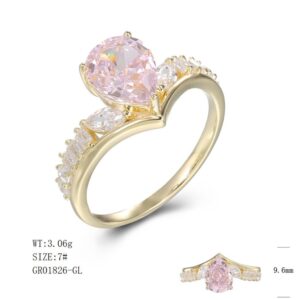 GR01826, Ladies' Moissanite Ring, S925, Rhodium Plated, White, 2.86g