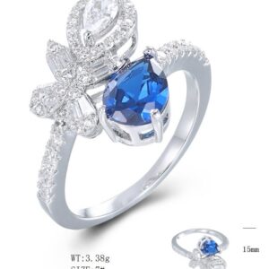 SJ54867, Ladies' Moissanite Ring, S925, Rhodium Plated, White, 3.23g