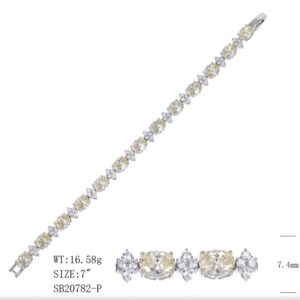 SB20782, Ladies' Moissanite Ring, S925, Rhodium Plated, White, 18.92g