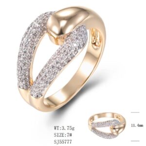 SJ55777, Ladies' Moissanite Ring, S925, Rhodium Plated, White, 3.84g