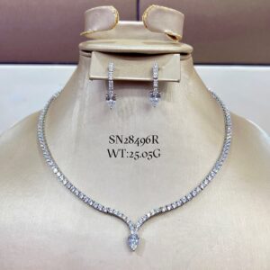 SN28496, Ladies' Moissanite Ring, S925, Rhodium Plated, White, 25.05g