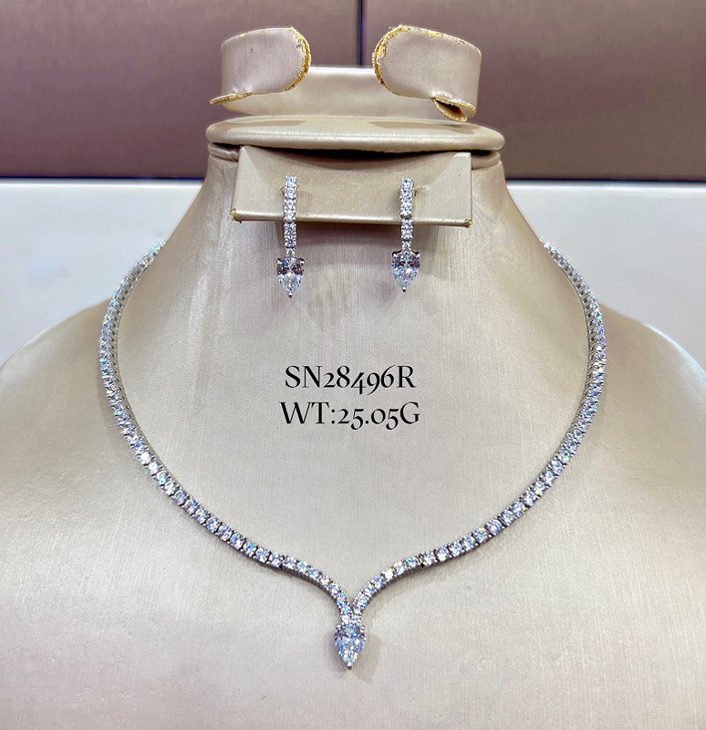 SN28496, Ladies' Moissanite Ring, S925, Rhodium Plated, White, 25.05g