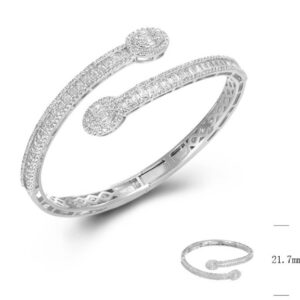 SA05917, Ladies' Moissanite Ring, S925, Rhodium Plated, White, 20.18g