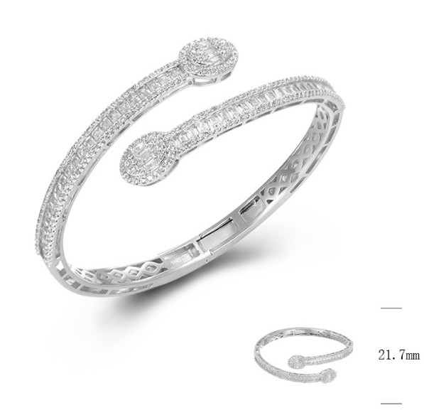 SA05917, Ladies' Moissanite Ring, S925, Rhodium Plated, White, 20.18g