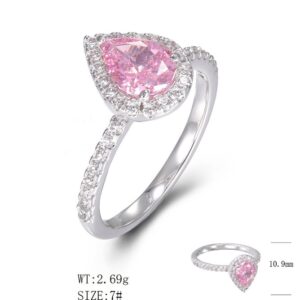GR01161, Ladies' Moissanite Ring, S925, Rhodium Plated, White, 2.73g