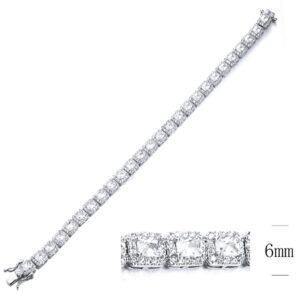 SB11358, Ladies' Moissanite Ring, S925, Rhodium Plated, White, 13.27g