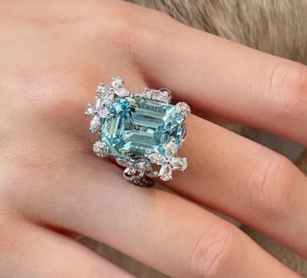 SJ63025, Ladies' Moissanite Ring, S925, Rhodium Plated, White, 6.81g
