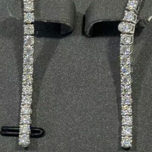 SE63747莫桑, Ladies' Moissanite Ring, S925, Rhodium Plated, White, 3.28g