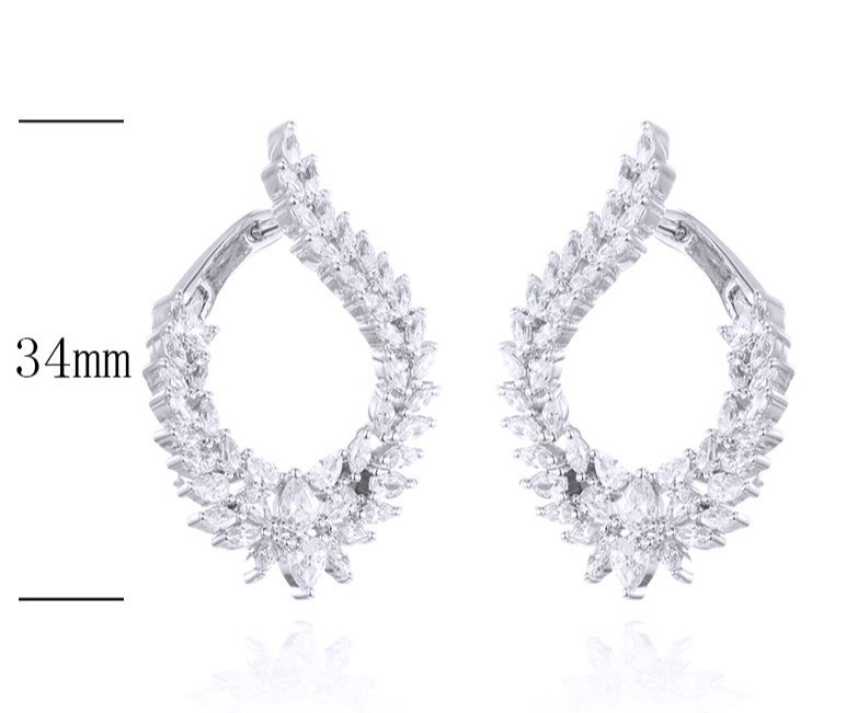 SE30657, Ladies' Moissanite Ring, S925, Rhodium Plated, White, 8.98g