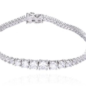 SB16400莫桑, Ladies' Moissanite Ring, S925, Rhodium Plated, White, 9.23g