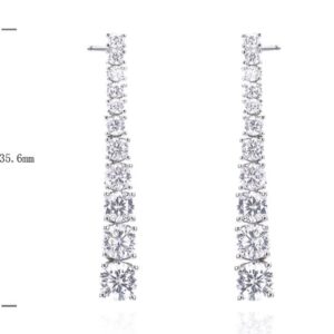 SE43557莫桑, Ladies' Moissanite Ring, S925, Rhodium Plated, White, 4.33g