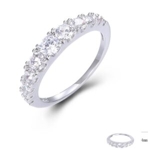 SJ47362莫桑, Ladies' Moissanite Ring, S925, Rhodium Plated, White, 1.94g