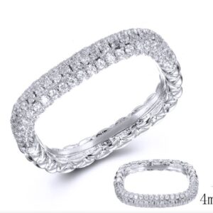 SJ36792, Ladies' Moissanite Ring, S925, Rhodium Plated, White, 4.67g