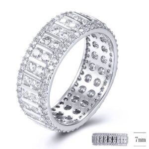 SJ33176, Ladies' Moissanite Ring, S925, Rhodium Plated, White, 4.79g