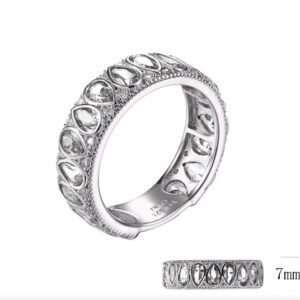 SJ30621, Ladies' Moissanite Ring, S925, Rhodium Plated, White, 4.25g