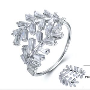 SJ24977, Ladies' Moissanite Ring, S925, Rhodium Plated, White, 2.93g