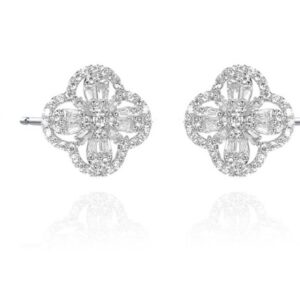 SE41443, Ladies' Moissanite Ring, S925, Rhodium Plated, White, 3.09g