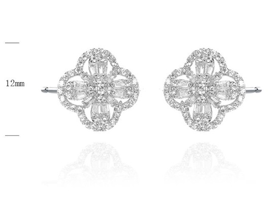 SE41443, Ladies' Moissanite Ring, S925, Rhodium Plated, White, 3.09g