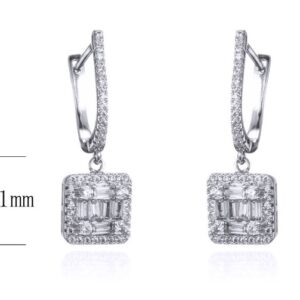 SE28295, Ladies' Moissanite Ring, S925, Rhodium Plated, White, 4.31g