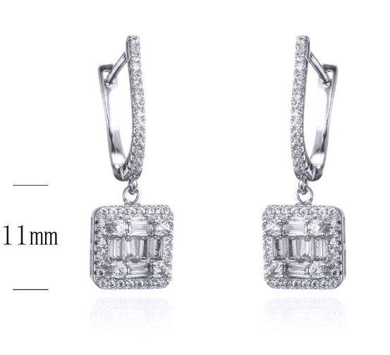 SE28295, Ladies' Moissanite Ring, S925, Rhodium Plated, White, 4.31g