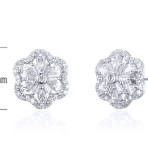 SE24956, Ladies' Moissanite Ring, S925, Rhodium Plated, White, 2.32g