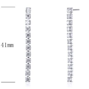 SE24850, Ladies' Moissanite Ring, S925, Rhodium Plated, White, 2.5g