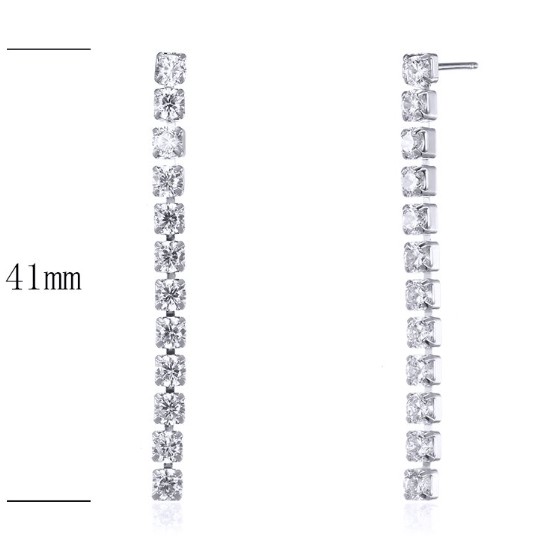 SE24850, Ladies' Moissanite Ring, S925, Rhodium Plated, White, 2.5g
