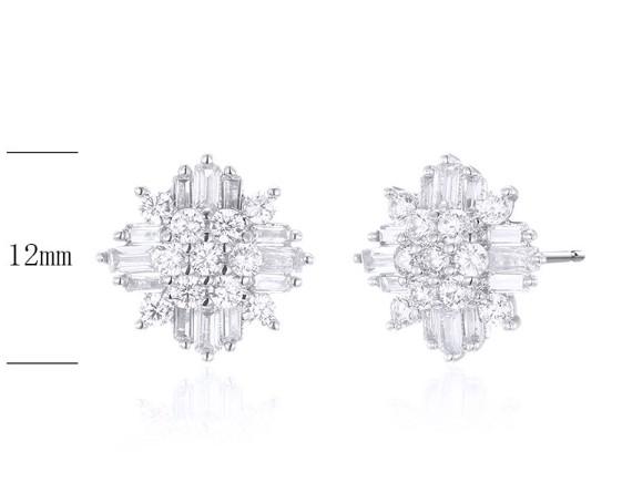 SE22197, Ladies' Moissanite Ring, S925, Rhodium Plated, White, 2.28g