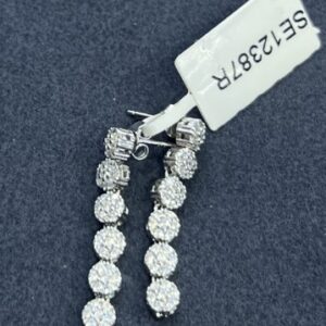 SE12387, Ladies' Moissanite Ring, S925, Rhodium Plated, White, 4.46g