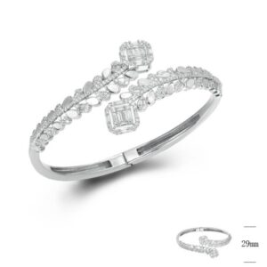 SA05792, Ladies' Moissanite Ring, S925, Rhodium Plated, White, 20.93g
