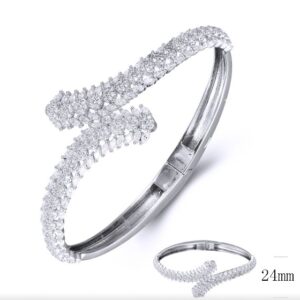 SA04043, Ladies' Moissanite Ring, S925, Rhodium Plated, White, 20.85g