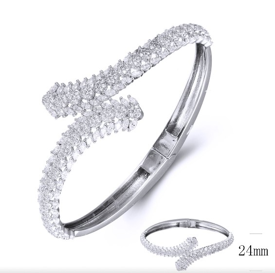 SA04043, Ladies' Moissanite Ring, S925, Rhodium Plated, White, 20.85g