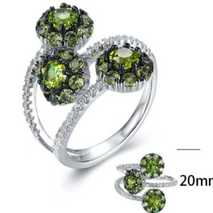 SJ22112, Ladies' Moissanite Ring, S925, Rhodium Plated, White, 5.2g