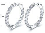 SE20059莫桑, Ladies' Moissanite Ring, S925, Rhodium Plated, White, 8.89g