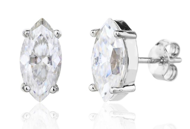 SE65783莫桑, Ladies' Moissanite Ring, S925, Rhodium Plated, White, 1.32g