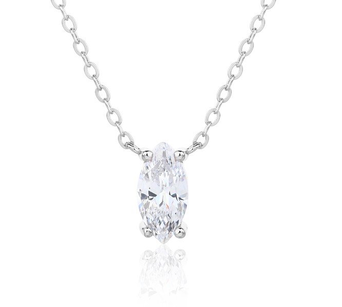 SN33016莫桑, Ladies' Moissanite Ring, S925, Rhodium Plated, White, 2.51g