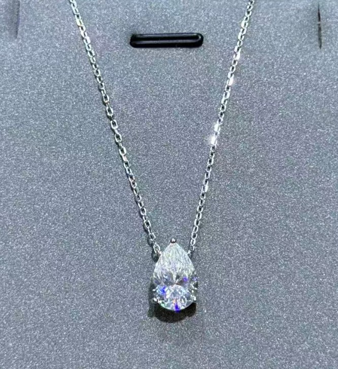SN19582莫桑, Ladies' Moissanite Ring, S925, Rhodium Plated, White, 3.01g