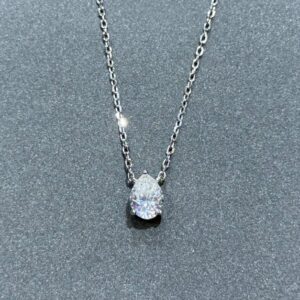SN33017莫桑, Ladies' Moissanite Ring, S925, Rhodium Plated, White, 2.26g