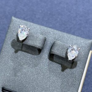 SE65784莫桑, Ladies' Moissanite Ring, S925, Rhodium Plated, White, 1.35g