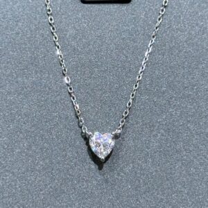 SN33018莫桑, Ladies' Moissanite Ring, S925, Rhodium Plated, White, 2.29g
