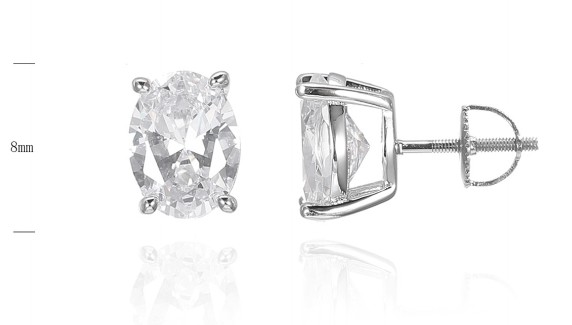 SE65786莫桑, Ladies' Moissanite Ring, S925, Rhodium Plated, White, 1.39g
