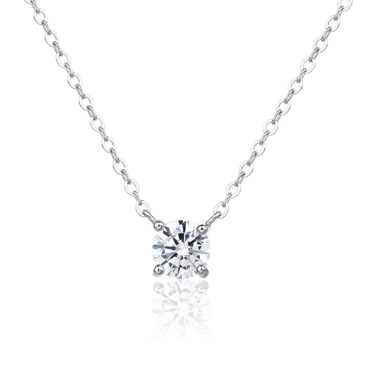 SN29950莫桑, Ladies' Moissanite Ring, S925, Rhodium Plated, White, 2.22g