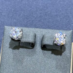 SE59113莫桑, Ladies' Moissanite Ring, S925, Rhodium Plated, White, 2.47g