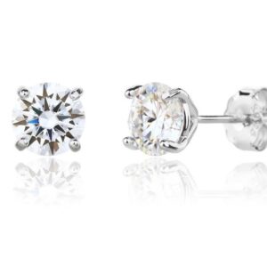 SE60896莫桑, Ladies' Moissanite Ring, S925, Rhodium Plated, White, 1.51g