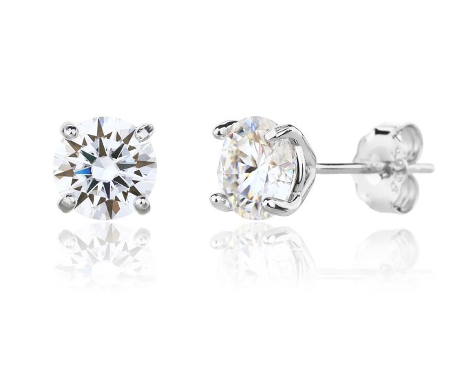 SE60896莫桑, Ladies' Moissanite Ring, S925, Rhodium Plated, White, 1.51g