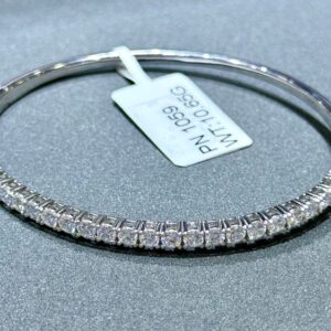 SA08677莫桑, Ladies' Moissanite Ring, S925, Rhodium Plated, White, 10.65g